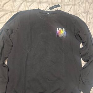 AMIRI Black Sweatshirt with Multicolor Logo